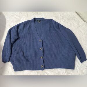 Forever 21 dark bluish purple with brown and black buttons